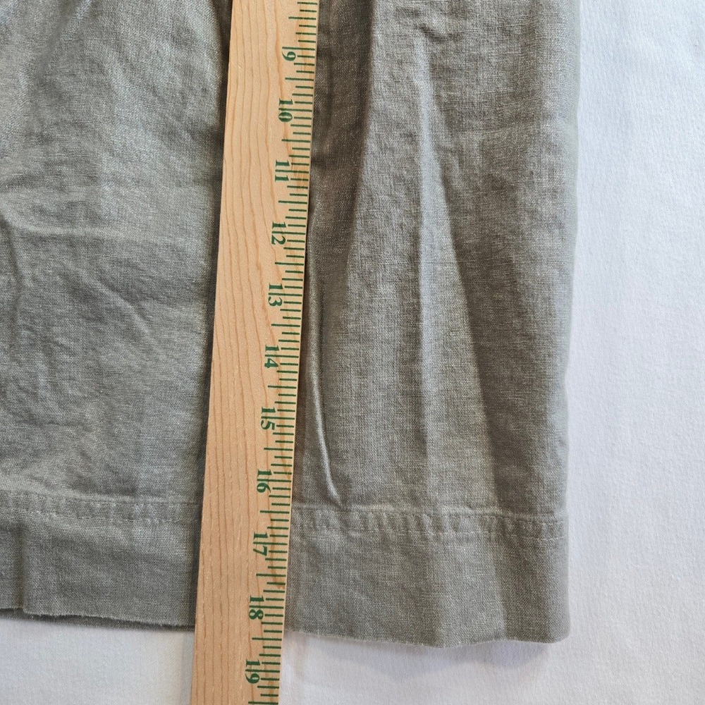 Loft Size 6 Linen‎ Blend Skirt Taupe Career Casual Metalliccore Futuristicore - Picture 4 of 7